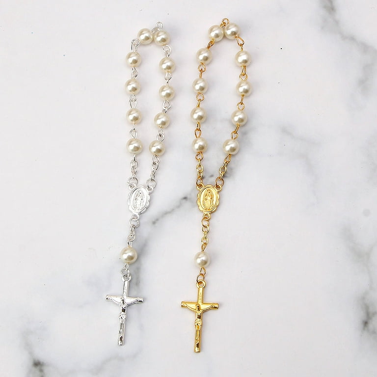 SUNNYCLUE 1 Box 50pcs Cross Beads Real 18K Gold Plated Crosses Bulk Mini Small Golden Cross Bead Tiny Cross Beaded Charm Easter Crucifix Loose