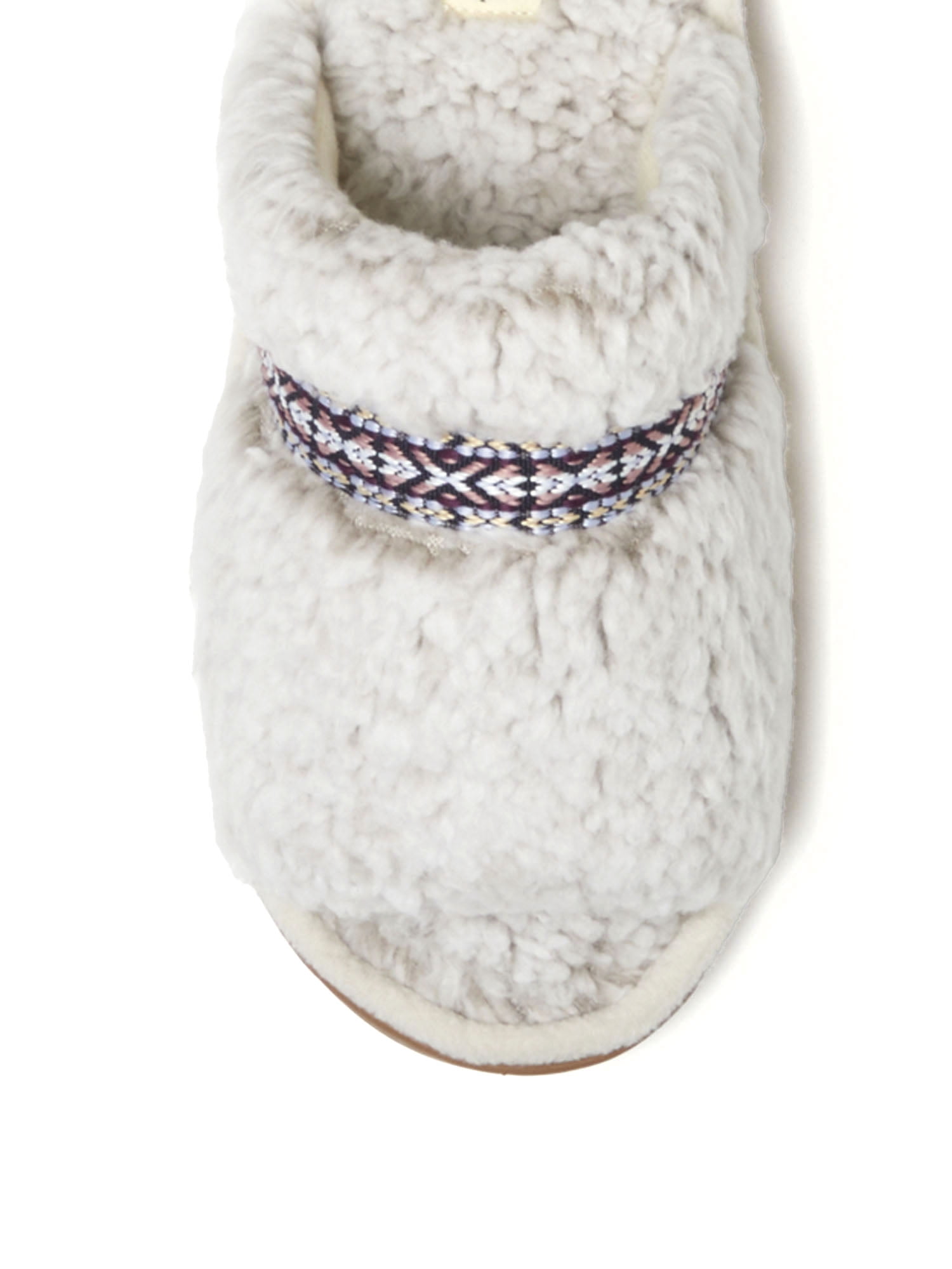 Dearfoams Cozy Comfort Women's Tipped Teddy Slide Slippers