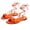 Orange, variant on Women's Flat Sandals Round Open Toe Sandals Ankle Wrap Straps Rubber Non-slip Outsole Lightweight Comfortable for Vacation Beach Party