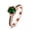 Green, variant on Rose Gold Plated Fashion Halo Green AAA Zirconia Ring B490-9-Green