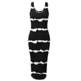 thumbnail image 4 of Lenago Robes Grande Taille pour Femmes 2023 Mode pour Femmes Décontractée d'Été Sans Manches à Épaules Dénudées Imprimé Robe à Col Rond Robes d'Été de Plage en Liquidation, 4 of 4