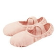 thumbnail image 4 of Stelle Ballet Shoes Highly Elastic Canvas Ballerina Dance Slippers for Toddler Girls Little Kid,Ballet Pink, 4 of 5