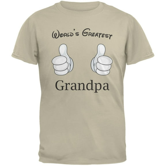 Father's Day - World's Greatest Grandpa Cartoon Sand Adult T-Shirt - X-Large