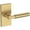 Lifetime Satin Brass, variant on Baldwin Pv.Rid.R.Cfr Riddling Privacy Door Lever Set - Brass