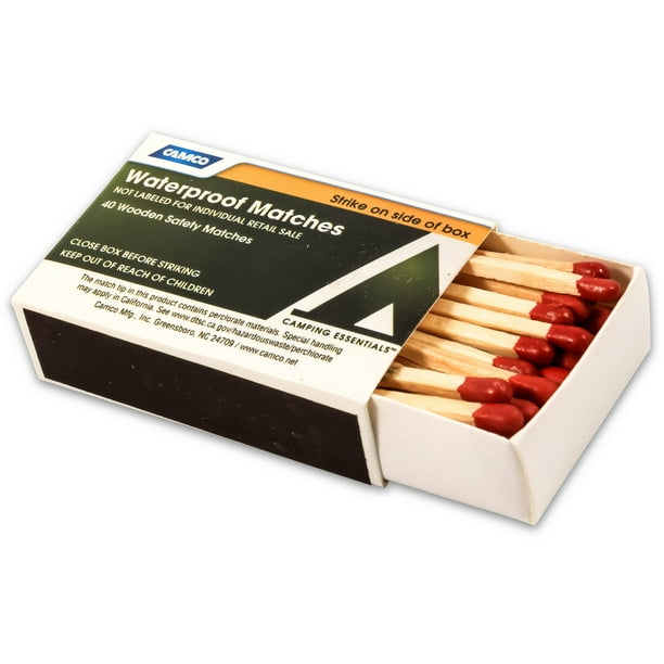 WATERPROOF MATCHES, 4 BOXES, BILINGUAL