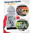 thumbnail image 2 of Disney Mickey Mouse Toddler Boys’ Outfit Set - Two Piece Hoodie Sweatshirt with Holographic Patch & Jogger Pants (Red 1, 3T), 2 of 4