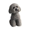 thumbnail image 1 of Figura de perro en miniatura, adorno de escritorio de resina, linda decoración para tablero de automóvil. gris en cuclillas, 1 of 9