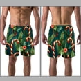 thumbnail image 3 of luoweisi Men's Beach Shorts Quick Dry Swim Trunks with Mesh Lining Christmas Candy 2XL, 3 of 5