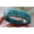 thumbnail image 5 of Certified Icy Green Burma 100% Natural A JADE Jadeite Dragon Phoenix Longevity Bangle Bracelet 63 mm 647894 TN, 5 of 14