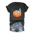 thumbnail image 1 of T-shirt Graphique d'Halloween pour Femmes Manches Courtes Col Rond pour Printemps Été Activités Extérieures et Usage Quotidien, 1 of 2