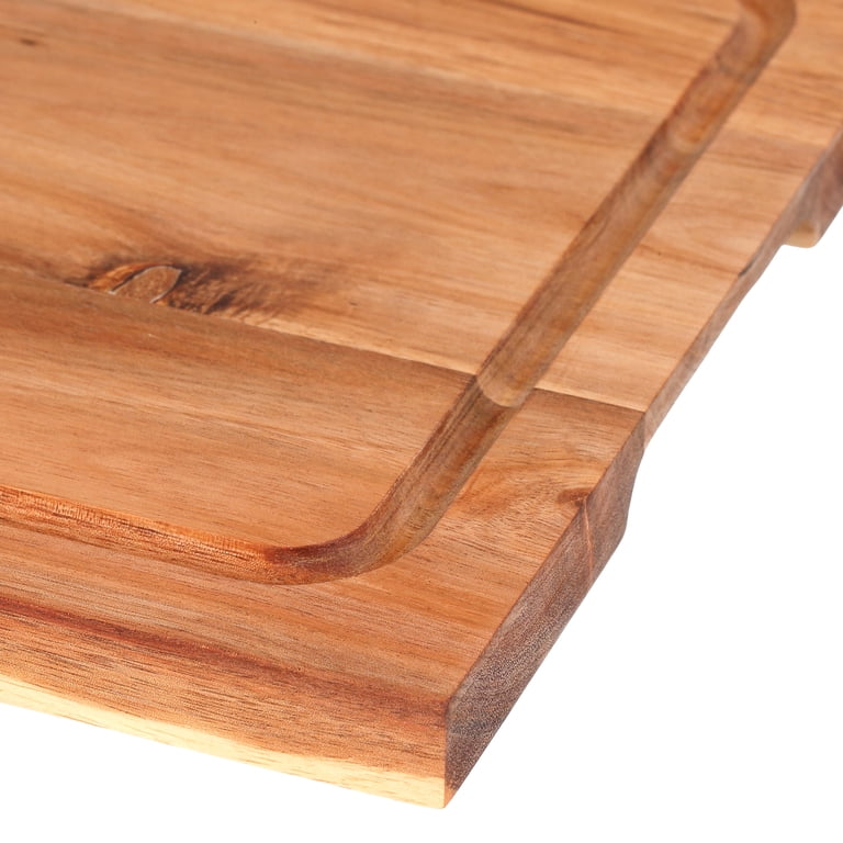 10-Pack Bamboo Wood Cutting Boards With Handles - 12x7.8 Inch Serving Boards