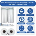 thumbnail image 3 of Plastic Bag-Clear HDPE Produce Rolls 10"x15" 11 mic (0.44 mil) - 3500 bags/case, 3 of 7