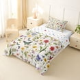 thumbnail image 2 of Erosebridal Colorful Flowers Twin Comforter Sets for Girls, Chic Butterfly Bedding Set, Polka Dots Reversible, 2pcs, 2 of 6