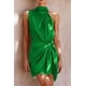 thumbnail image 2 of Vestido PRETTYGARDEN de satén sin mangas con cuello simulado y cinturón ajustable, talla pequeña, 2 of 8