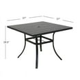 thumbnail image 2 of Grand Patio Outdoor & Indoor EMMA Square Steel Dining Table, Rust Resistant, Faux Woodgrain Top (36.81'' × 36.81''), with Umbrella Hole, 2 of 8
