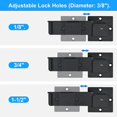 thumbnail image 2 of SPRING Loquet de Portail Rabattable 7.5 Pouces avec Trous pour Cadenas, 4mm en Alliage d'Aluminium Robuste, 2 of 8