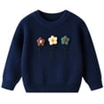 thumbnail image 2 of JAJAHO Baby And Toddler Girls Sweaters 3 Flowers Embroidered Fall Winter Long Sleeve Knitted Pullover Tops 3M-8Y, 2 of 9
