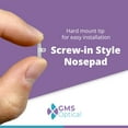 thumbnail image 3 of GMS Optical Tear Drop Screw-in Silicone Nose Pads for Glasses – 13mm Length, 5mm Width, with Screws & Screwdriver (5 Pair, Clear), 3 of 9