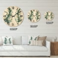 thumbnail image 4 of Designart 'Duo of Tropical Leaves On White' Farmhouse Wood Wall Clock, 4 of 5