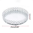 thumbnail image 2 of Bandeja VoiceFly Crystal decorativa con espejo, color plateado, 2 of 7