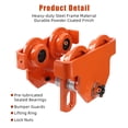 thumbnail image 3 of 1T/2200LBS Dual Wheels Beam Trolley, 3.5"-8" Adjustable Width Heavy Duty Beam Trolley, Push Manually Trolley with Dual Track Rollers, Push Track Roller Trolley for Lifting, 3 of 9