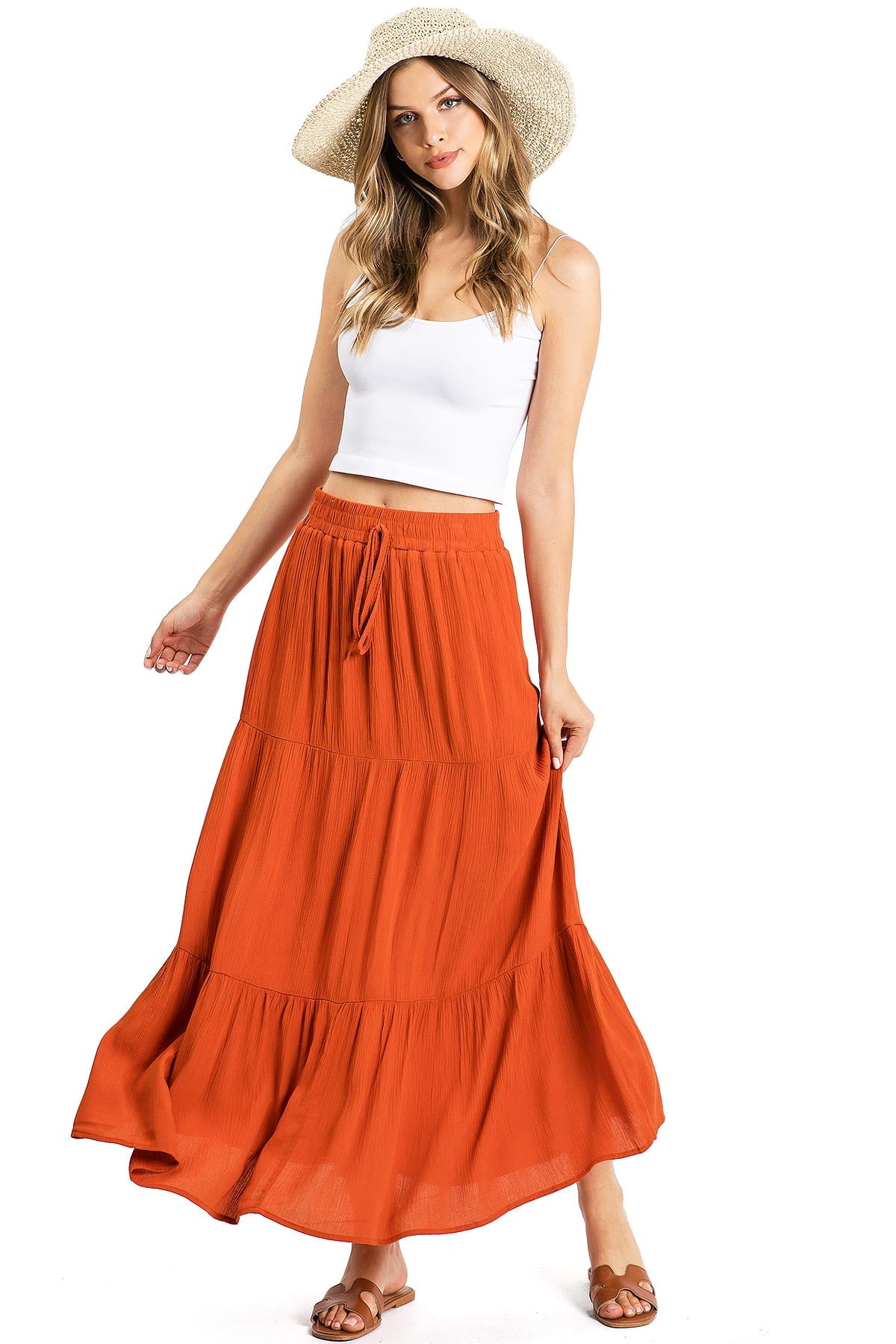 Boho top broomstick skirts