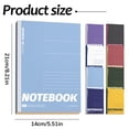 thumbnail image 3 of Budget Friendly A5 Lined Composition Notebook, 5.51 x 8.21 Inch Light Blue Hardcover Journal Notebook, 40 Sheets 80 Pages Lined Notepad for Daily Notes, Business & Outdoor Travel, 3 of 5