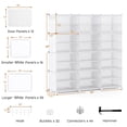 thumbnail image 3 of Costway Portable Shoe Rack Organizer 12-Cube 48 Pair Shoe Shelf Storage Cabinet with Hook White, 3 of 10