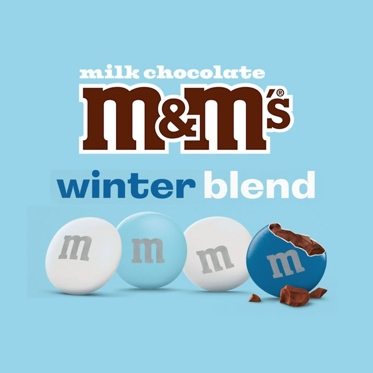 M&M's Milk Chocolate Blue and White Christmas Candy - 10.0 oz