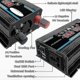 thumbnail image 2 of 12V to 220V 4000W Pure Sine Wave Inverter with Remote for Car RV Solar Use, 2 of 5