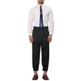 thumbnail image 2 of Pantalones recortados INSPIRE CHIC para hombres con doble pliegue y pierna con cremallera, pantalones formales 36 negro, 2 of 6