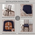 thumbnail image 5 of 4Pcs Rhombus Lattice Chair Seat Covers - Removable Washable Anti-Dust Dining Chair Seat Protector Cushion Slipcovers,E, 5 of 5