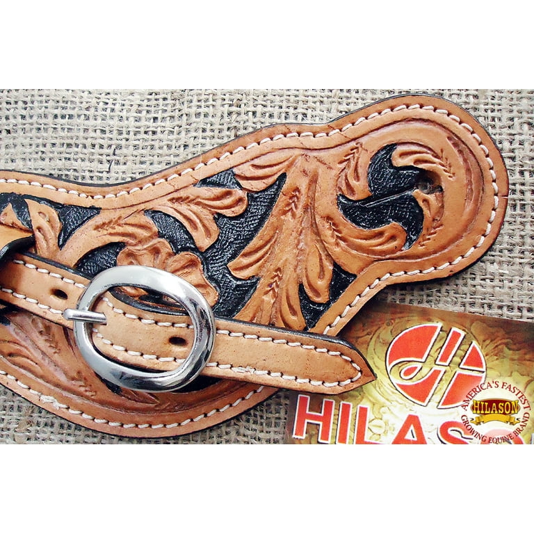 Étrivières En Cuir HILASON 35BH - Western Spur Straps - Teinte Huile Légère