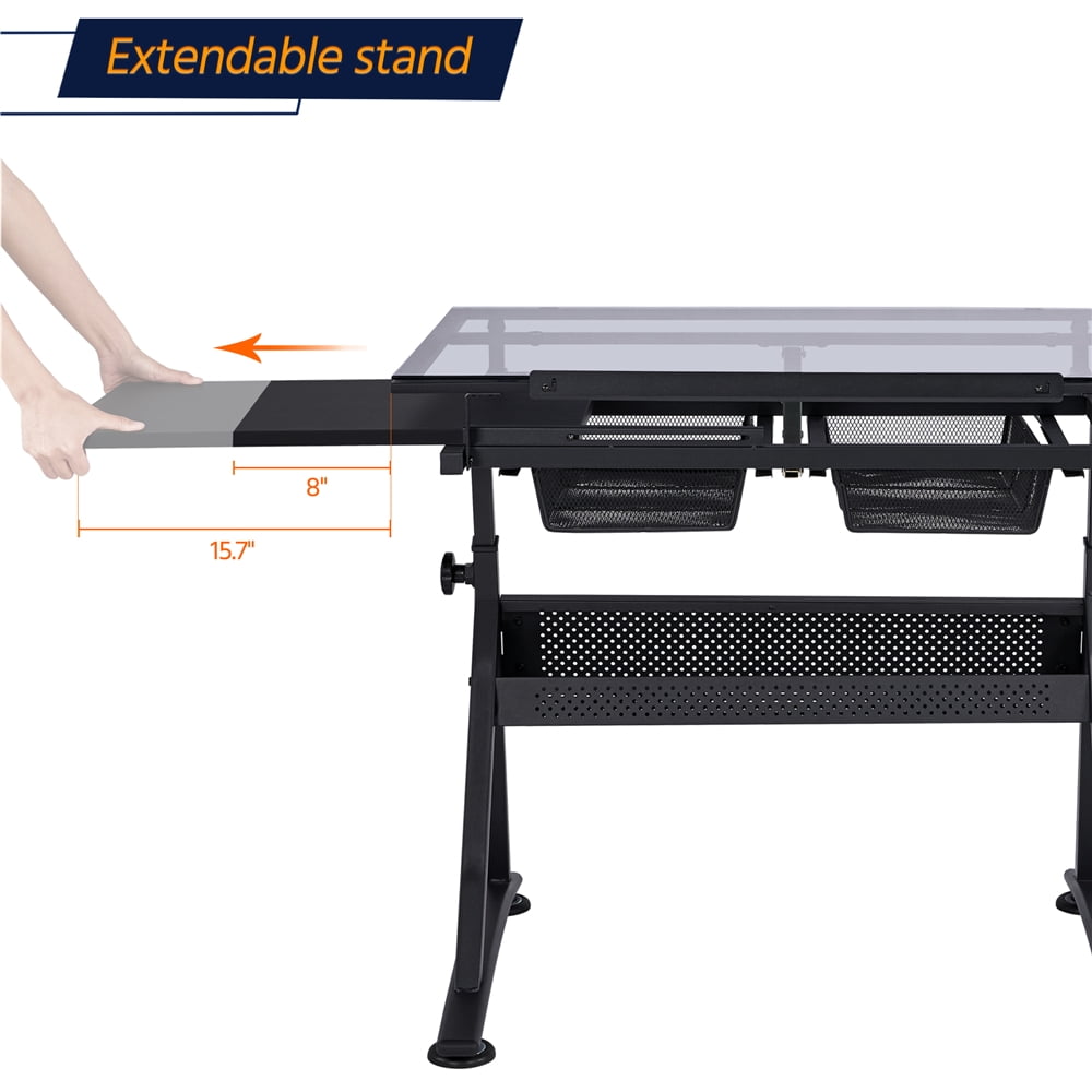 Renwick 36 Adjustable Glass Drafting Table with Philippines Ubuy