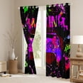 thumbnail image 3 of Castle Fairy Purple Gamepads Curtains Pack of 2 (42x84 Each),Graffiti Curtains Blackout, 3 of 6