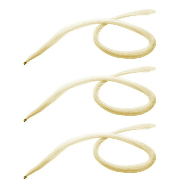 3piezas 32 Pulgadas 80cm de Violin Pelo Natural de Cabello de Caballo para Violin Blanco