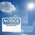 thumbnail image 6 of (2 Pack) PPE Required In This Area OSHA Notice Sign 10 Inch X 7 Inch Vinyl Label Decal Sticker Weather Resistant, UV Protected for Workplace, Business, and Construction Site, Made in, 6 of 7