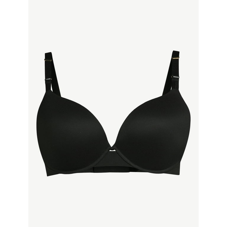 Underwire Demi Bra, Best Push-Up Bra with Technology, Smoothing Lace-Trim  Bra with Push-Up Cups T509 Black#75B at  Women's Clothing store