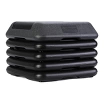 Aerobic Fitness Cardio Stepper, High Step Platform Workout Home Gym Exercise Equipment with Adjustable Height Risers, Black