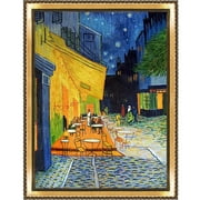 La Pastiche 'Cafe Terrace at Night' by Vincent Van Gogh Framed Painting Print