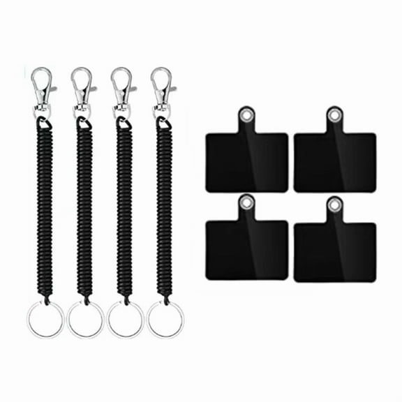 Stretchy Strap Phone Lanyard Tether with Patches Universal for Outdoor Skiing Retractable Lanyard for Most Mobile Phone