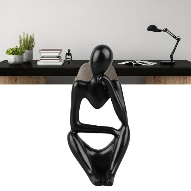 Estatua De Pensador De Resina, Figura Coleccionable Abstracta Para Sala De Estar, Oficina, Decoración De Estante De Libros
