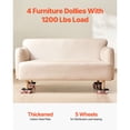 thumbnail image 2 of 1200 lb Capacity Heavy Duty Furniture Dolly - 5-Wheel Appliance Mover with 360° Swivel Casters for Sofas, Washers, Pianos & Large Items - Smooth-Glide Platform for Easy Transport, 2 of 6