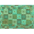 thumbnail image 1 of Ahgly Company Indoor Rectangle Southwestern Turquoise Blue Country Area Rugs, 4' x 6', 1 of 4