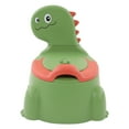 thumbnail image 1 of Orinal ergonómico para bebé, moderno, con diseño de dinosaurio de dibujos animados, con base de goma, color verde, 1 of 14