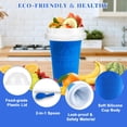 thumbnail image 3 of Slushie Cup FANS-ONE Frozen Magic Squeeze, paquete de 2, azul+verde, 3 of 7