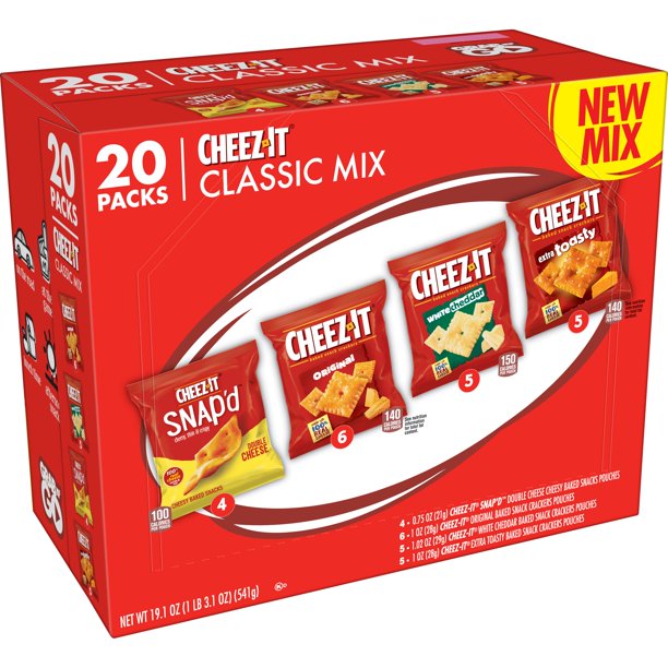 CheezIt Cheese Crackers, Baked Snack Crackers, Office and Kids Snacks