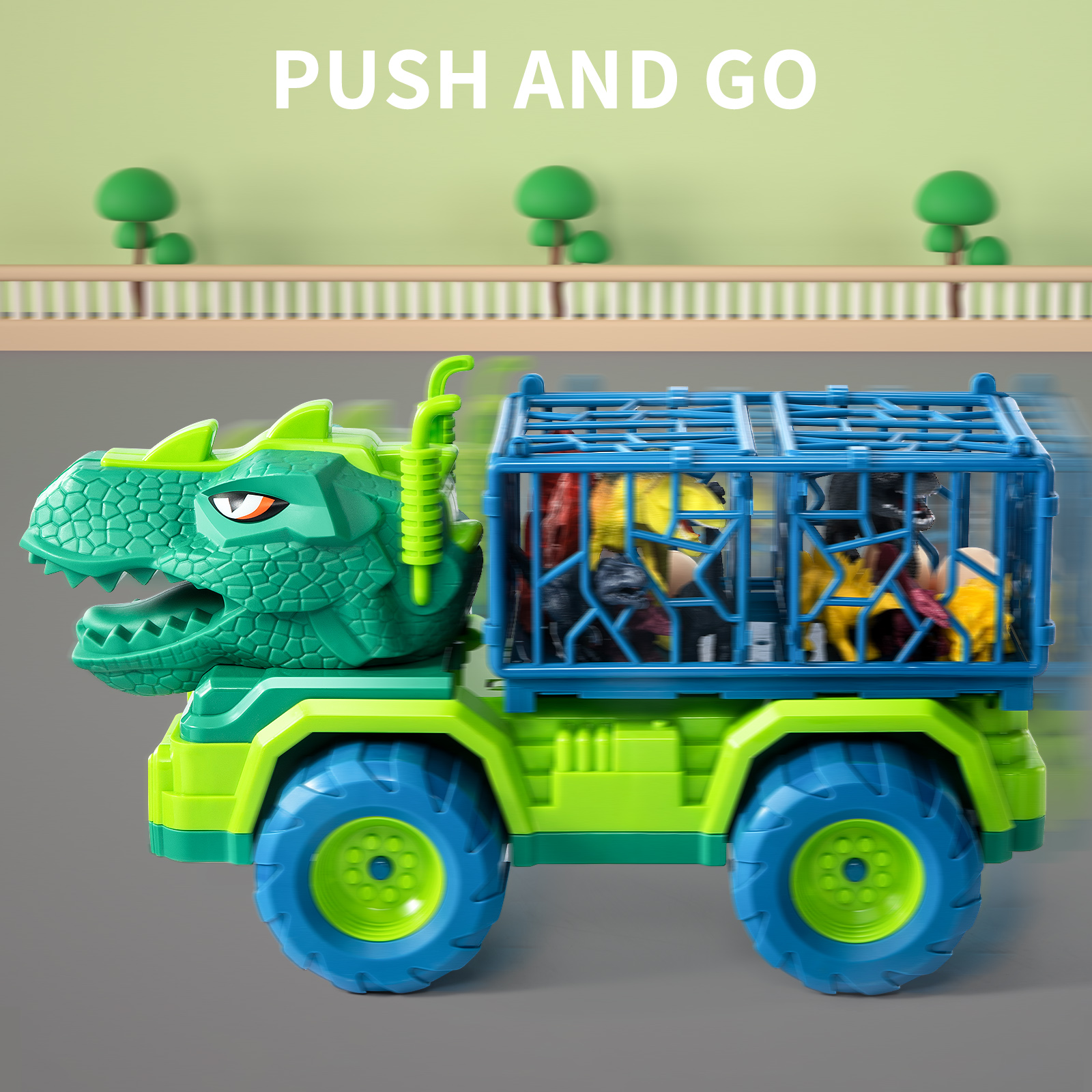 Lucky Doug Dinosaur Transport Truck Toy Set photo 7
