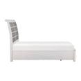 thumbnail image 5 of Bed Frame Antique White and Gray Finish Queen Platform Bed with Footboard Storage Classic Design Wooden Furniture 1pc, 5 of 7