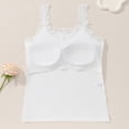 thumbnail image 3 of Posijego Womens Camisoles Lace Trim Tank Tops with Built-In Bra Pads Spaghetti Straps Slim Basic Undershirts, 3 of 9